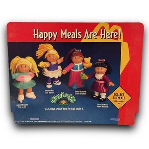 Rare 1994 McDonalds Cabbage Patch Kids Tonka Double Sided Vintage Translite Sign